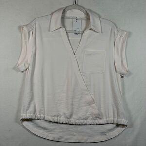 Nine West Dolman Surplice Blouse – Ivory Tusk – Size Medium – NWT